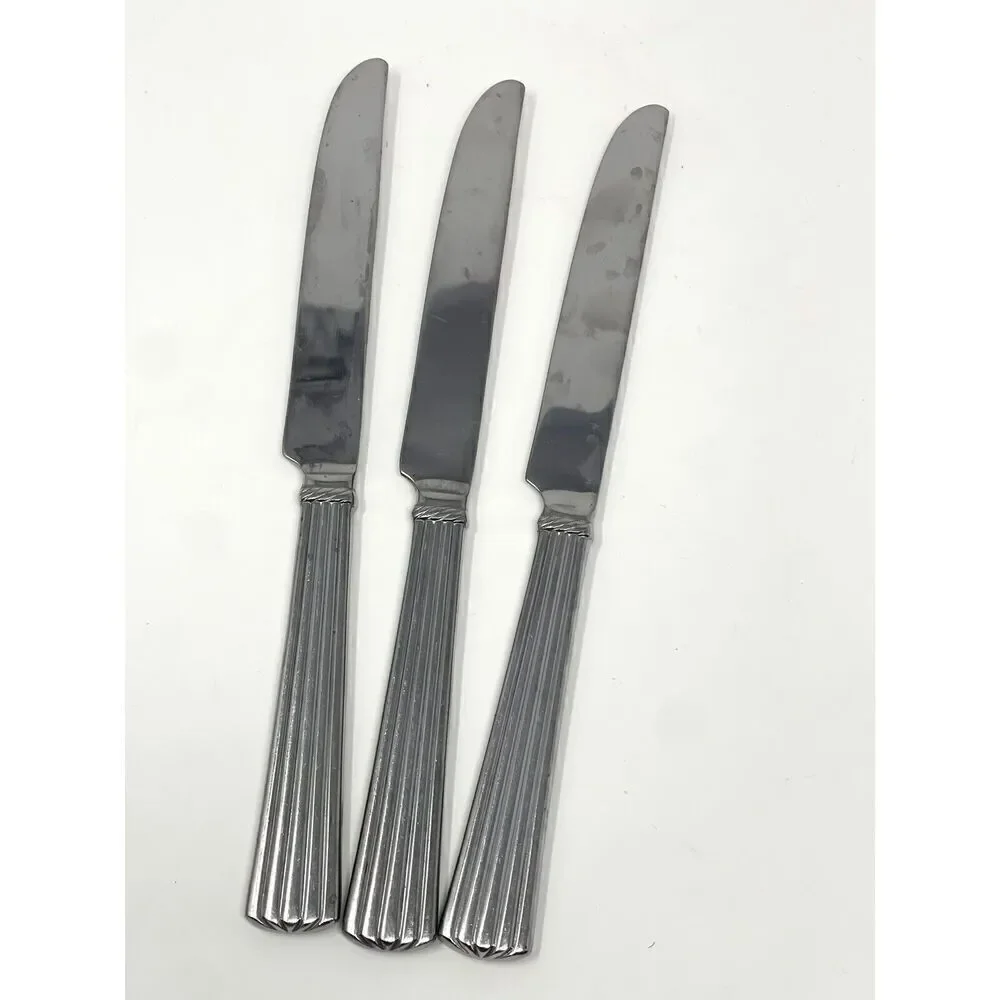 Reed & Barton TRINITY HALL Stainless Glossy Place Dinner Knives 9 5/8” Set Of 3